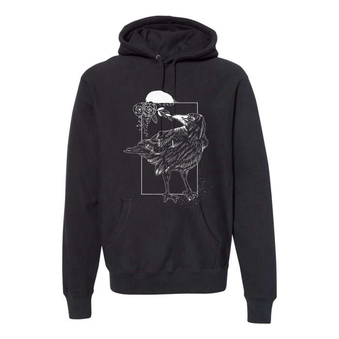 Halloween Night Gift Idea Birds Crow Premium Hoodie