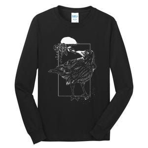 Halloween Night Gift Idea Birds Crow Tall Long Sleeve T-Shirt