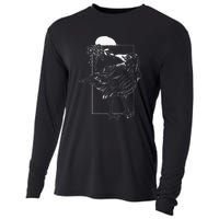 Halloween Night Gift Idea Birds Crow Cooling Performance Long Sleeve Crew