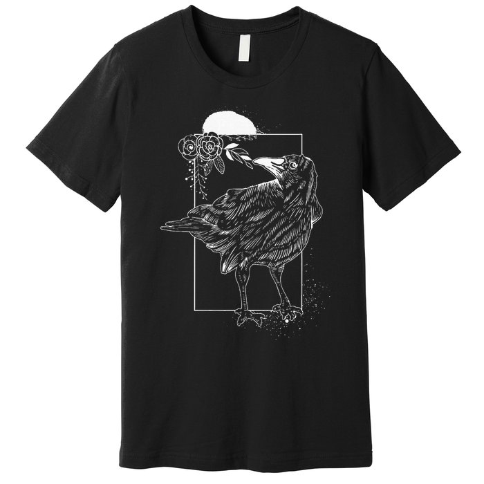 Halloween Night Gift Idea Birds Crow Premium T-Shirt