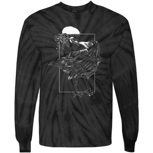 Halloween Night Gift Idea Birds Crow Tie-Dye Long Sleeve Shirt