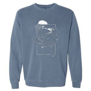 Halloween Night Gift Idea Birds Crow Garment-Dyed Sweatshirt