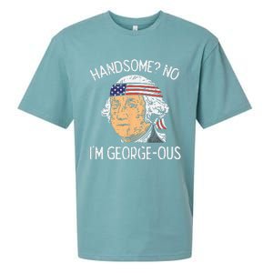 Handsome No Georgeous Washington Funny 4th Of July Fourth Sueded Cloud Jersey T-Shirt