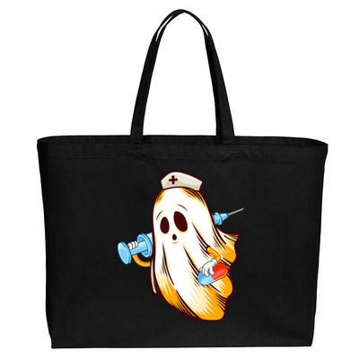 Halloween Nurse Ghost Scrub Nursing Cute Meaningful Gift Cotton Canvas Jumbo Tote