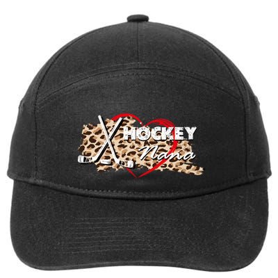 Hockey Nana Grandma MotherS Day Mother Holiday Gift 7-Panel Snapback Hat