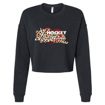 Hockey Nana Grandma MotherS Day Mother Holiday Gift Cropped Pullover Crew