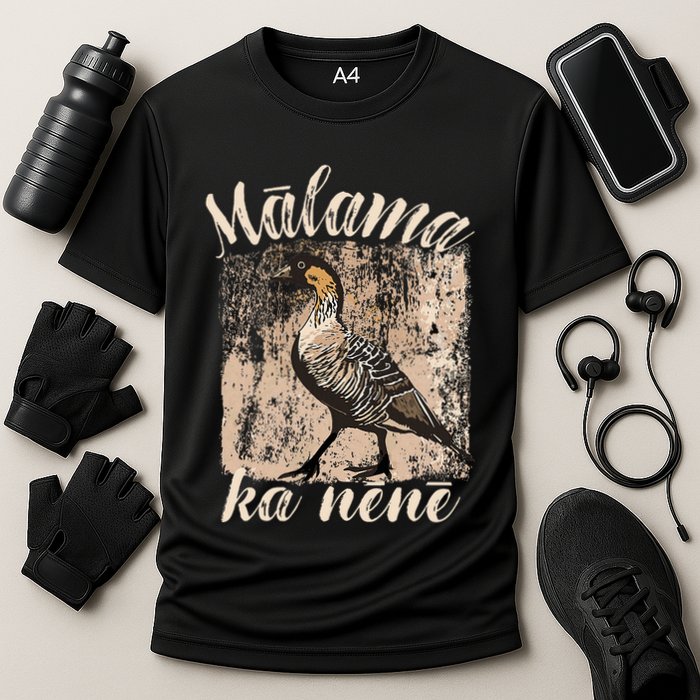 Hawaii Nene Goose Malama Ka Nene Cooling Performance Crew T-Shirt