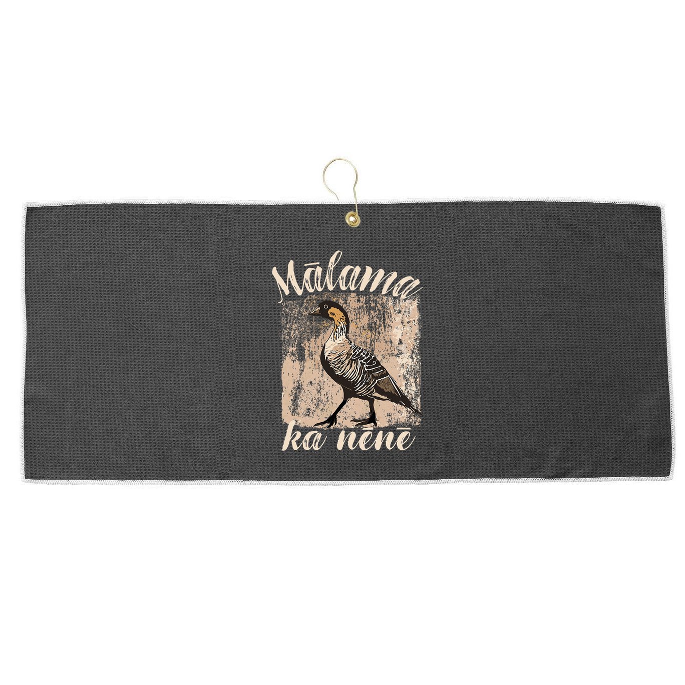 Hawaii Nene Goose Malama Ka Nene Large Microfiber Waffle Golf Towel