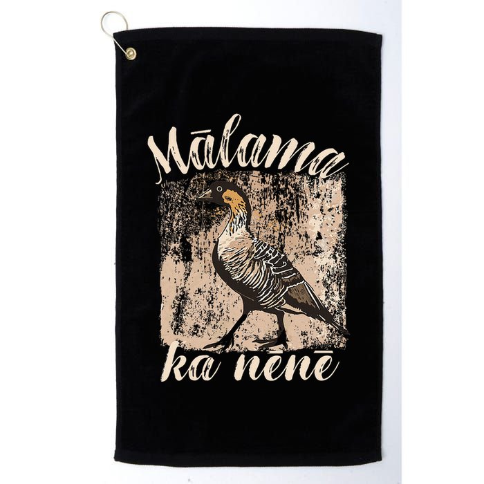 Hawaii Nene Goose Malama Ka Nene Golf Towel