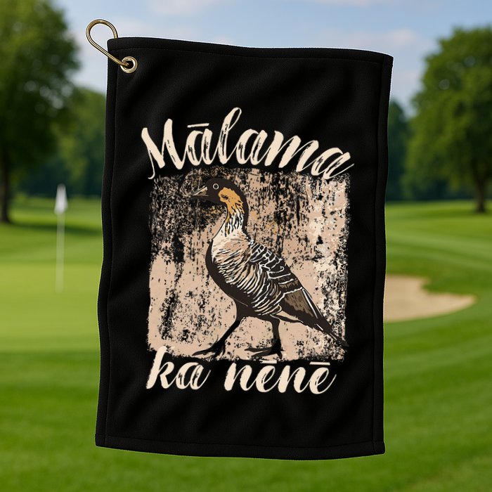 Hawaii Nene Goose Malama Ka Nene Golf Towel