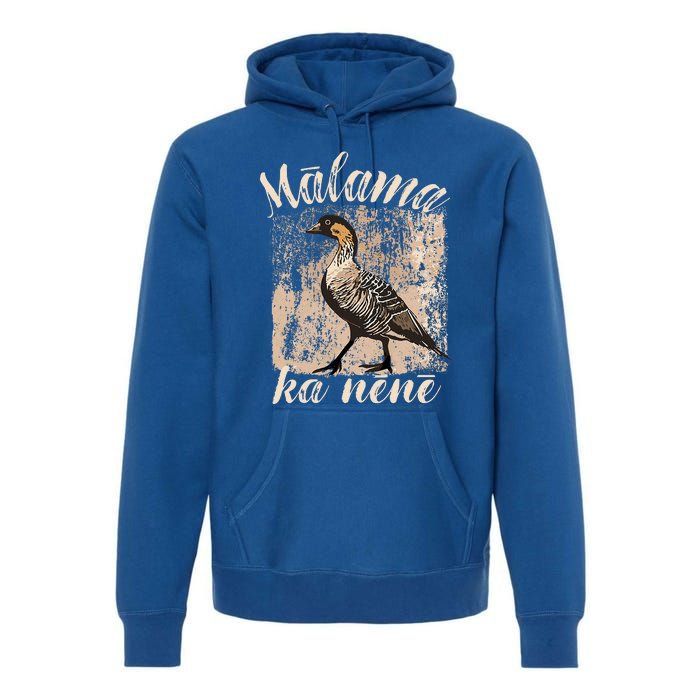 Hawaii Nene Goose Malama Ka Nene Premium Hoodie