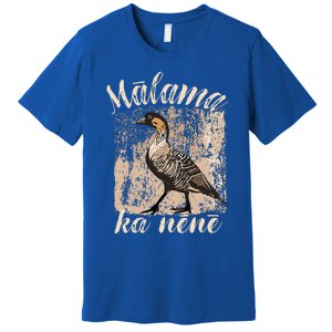 Hawaii Nene Goose Malama Ka Nene Premium T-Shirt