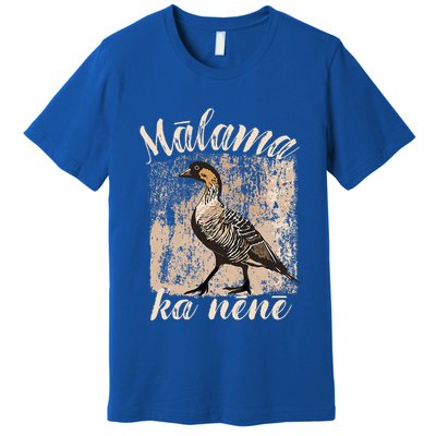 Hawaii Nene Goose Malama Ka Nene Premium T-Shirt