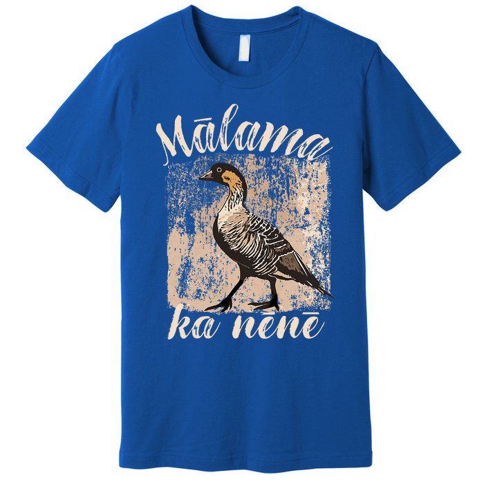 Hawaii Nene Goose Malama Ka Nene Premium T-Shirt