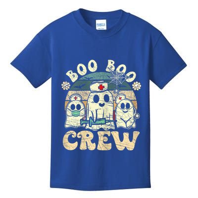 Halloween Nurse Ghost Boo Nursing Scrub Top Costume Graphic Cute Gift Kids T-Shirt
