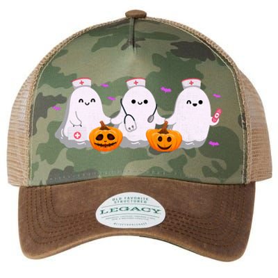 Halloween Nurse Ghosts Boo Crew Legacy Tie Dye Trucker Hat