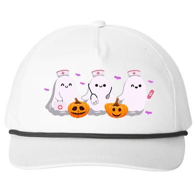 Halloween Nurse Ghosts Boo Crew Snapback Five-Panel Rope Hat