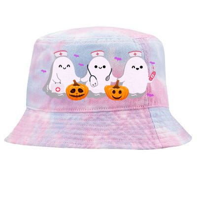 Halloween Nurse Ghosts Boo Crew Tie-Dyed Bucket Hat