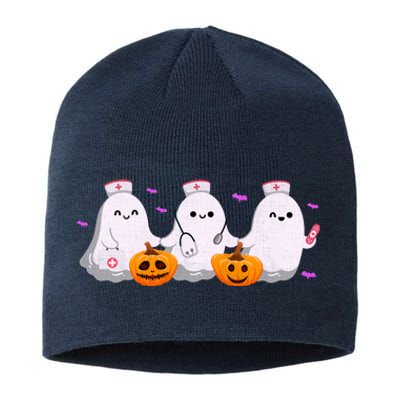 Halloween Nurse Ghosts Boo Crew Sustainable Beanie