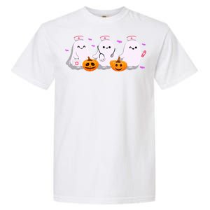 Halloween Nurse Ghosts Boo Crew Garment-Dyed Heavyweight T-Shirt