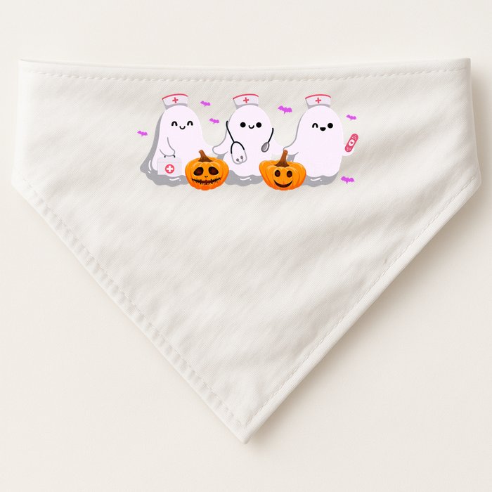 Halloween Nurse Ghosts Boo Crew USA-Made Doggie Bandana