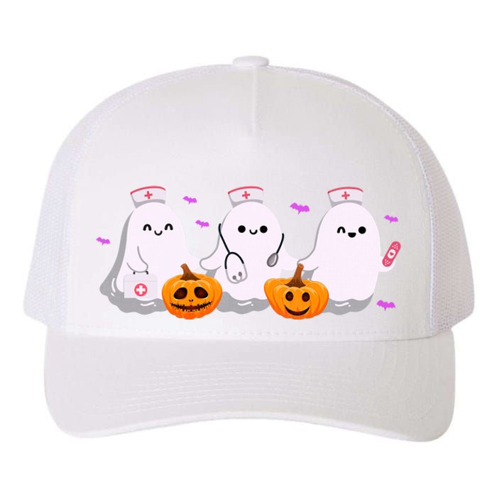 Halloween Nurse Ghosts Boo Crew Yupoong Adult 5-Panel Trucker Hat