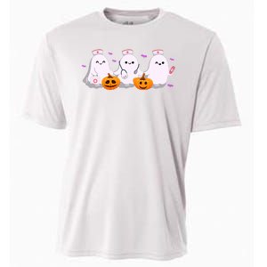 Halloween Nurse Ghosts Boo Crew Cooling Performance Crew T-Shirt