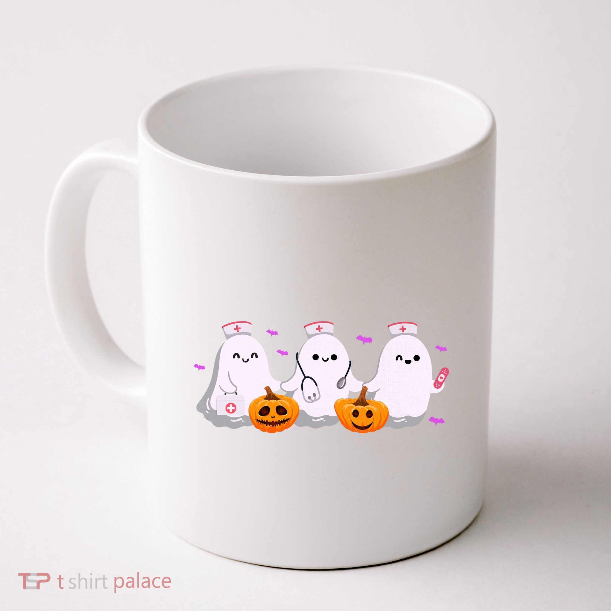 Halloween Nurse Ghosts Boo Crew Mug