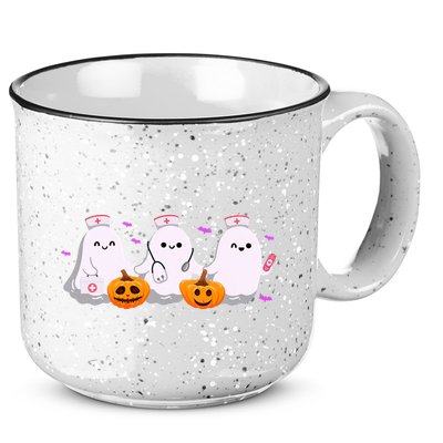 Halloween Nurse Ghosts Boo Crew 15oz Campfire Ceramic Mug