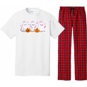 Halloween Nurse Ghosts Boo Crew Pajama Set