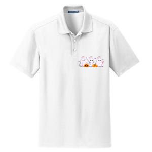 Halloween Nurse Ghosts Boo Crew Dry Zone Grid Polo