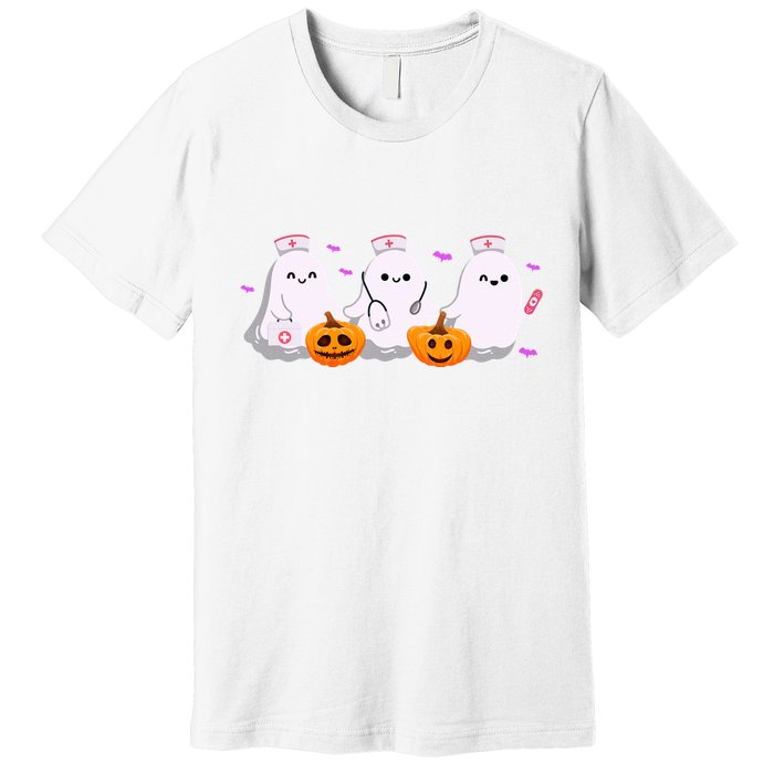 Halloween Nurse Ghosts Boo Crew Premium T-Shirt