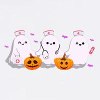 Halloween Nurse Ghosts Boo Crew Premium T-Shirt