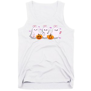 Halloween Nurse Ghosts Boo Crew Tank Top