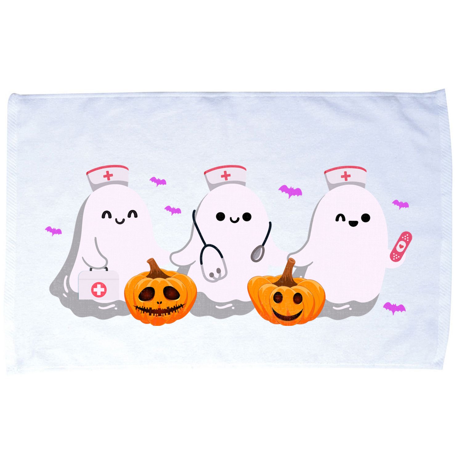 Halloween Nurse Ghosts Boo Crew Microfiber Hand Towel