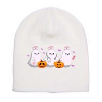 Halloween Nurse Ghosts Boo Crew Short Acrylic Beanie