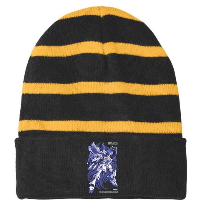 Hi Nu Gundam Striped Beanie with Solid Band