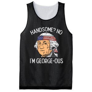 Handsome No Georgeous Washington Funny 4th Of July Fourth Mesh Reversible Basketball Jersey Tank