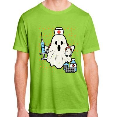 Halloween Nurse Ghost Boo Nursing Scrub Top Costume Gift Adult ChromaSoft Performance T-Shirt