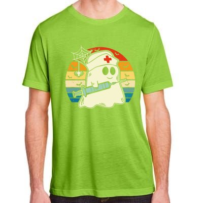 Halloween Nurse Ghost Scrub Nursing Cute Cool Gift Adult ChromaSoft Performance T-Shirt