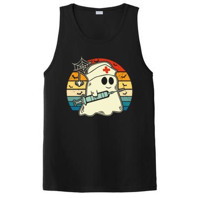 Halloween Nurse Ghost Scrub Nursing Cute Cool Gift PosiCharge Competitor Tank