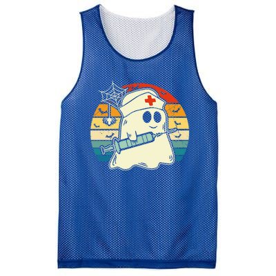 Halloween Nurse Ghost Scrub Nursing Cute Cool Gift Mesh Reversible Basketball Jersey Tank