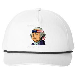 Handsome No Georgeous Washington Funny Fourth 4th Of July Snapback Five-Panel Rope Hat