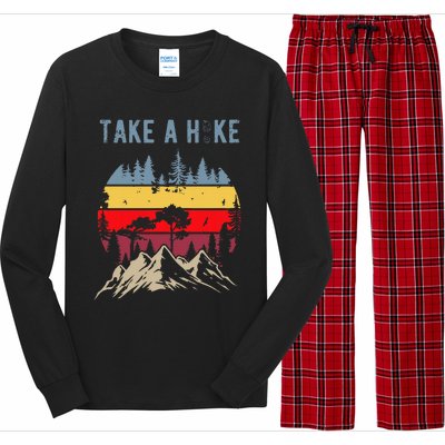 Hiking Nature Hike Hiker Outdoor Funny Take A Hike Long Sleeve Pajama Set