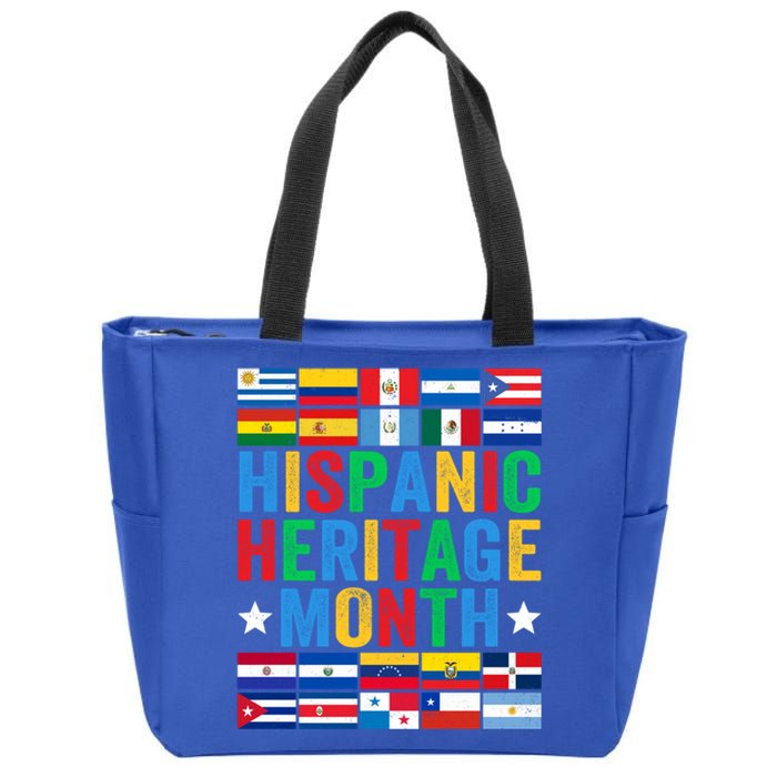 Happy National Hispanic Heritage Month Funny Gift Zip Tote Bag