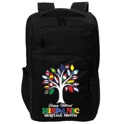 Happy National Hispanic Heritage Month Flag Tree Impact Tech Backpack