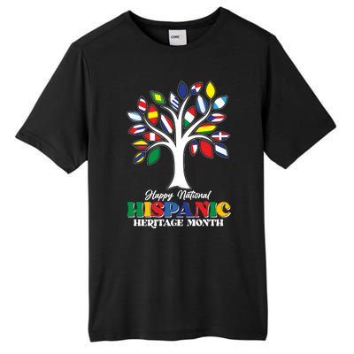 Happy National Hispanic Heritage Month Flag Tree Tall Fusion ChromaSoft Performance T-Shirt