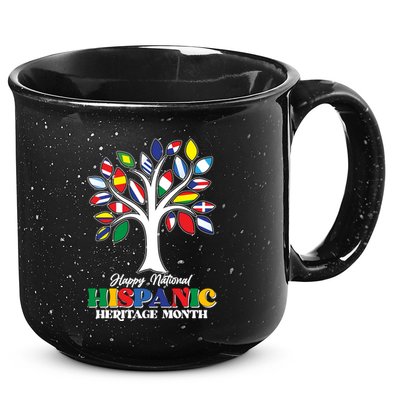 Happy National Hispanic Heritage Month Flag Tree 15oz Campfire Ceramic Mug