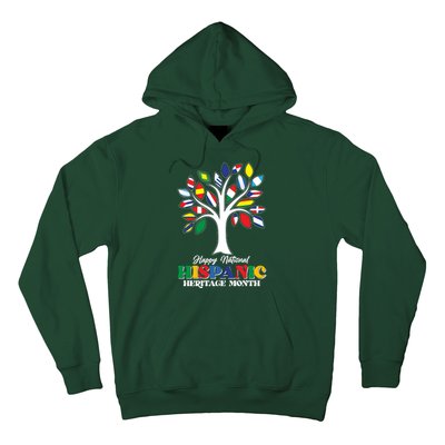 Happy National Hispanic Heritage Month Flag Tree Hoodie