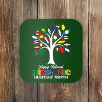 Happy National Hispanic Heritage Month Flag Tree Coaster